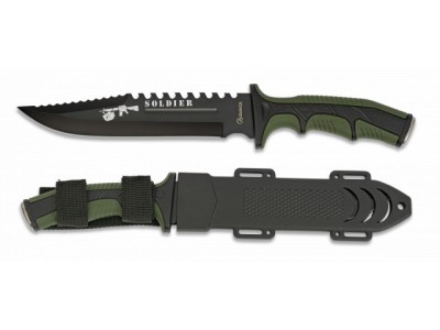 Cuchillo Albainox Soldier verde. H:19 cm