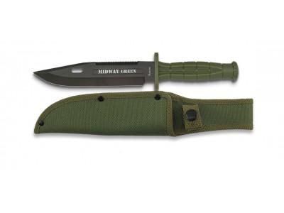 Cuchillo táctico Midway Green. H: 18cm